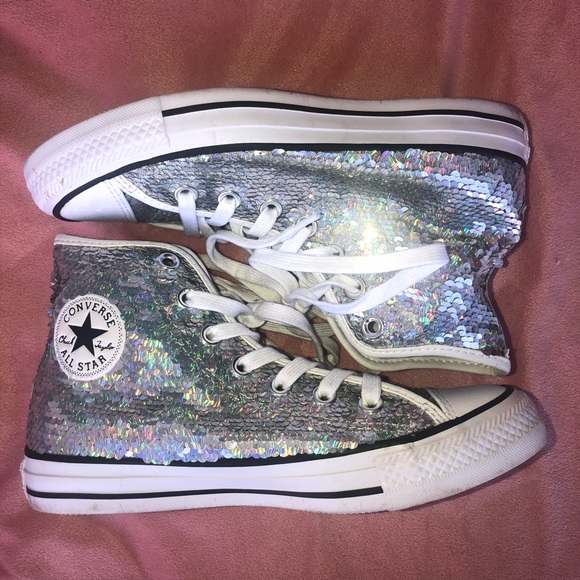 iridescent sequin converse